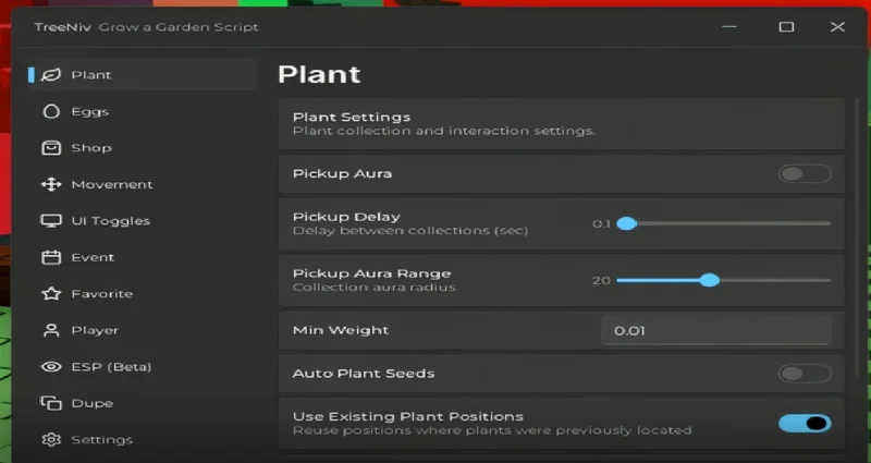 Grow a Garden: Pickup Aura, Plant Settings, Auto Plants Seeds!