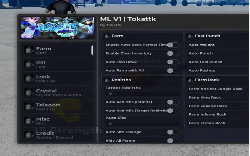 Muscle Legends: Auto Farm, Auto Rebirth, Auto Weight!