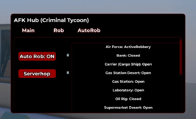 Criminal Tycoon: Auto Rob, Bank Closed, Gas Station Open!