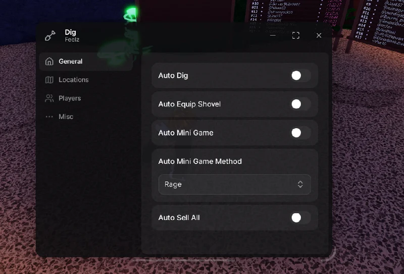 DIG: Auto Dig, Auto Mini Game, Auto Sell All!