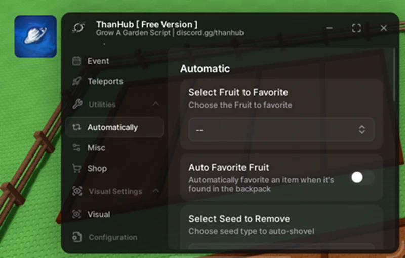 Grow a Garden: Auto Favorite Fruit, Auto Plant, Auto Farm