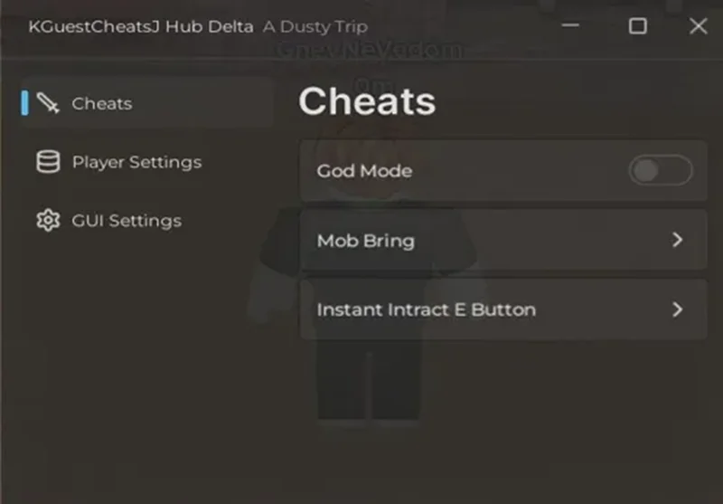 A Dusty Trip: God Mode, Mob Bring, Instant Intract E Button