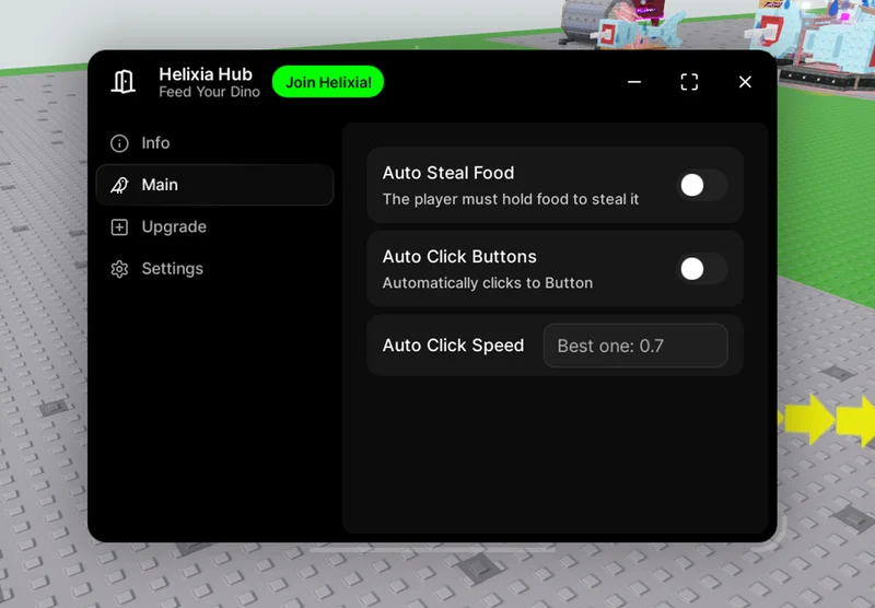 Feed Your Dino: Auto Steal Food, Auto Click Buttons, Auto Click