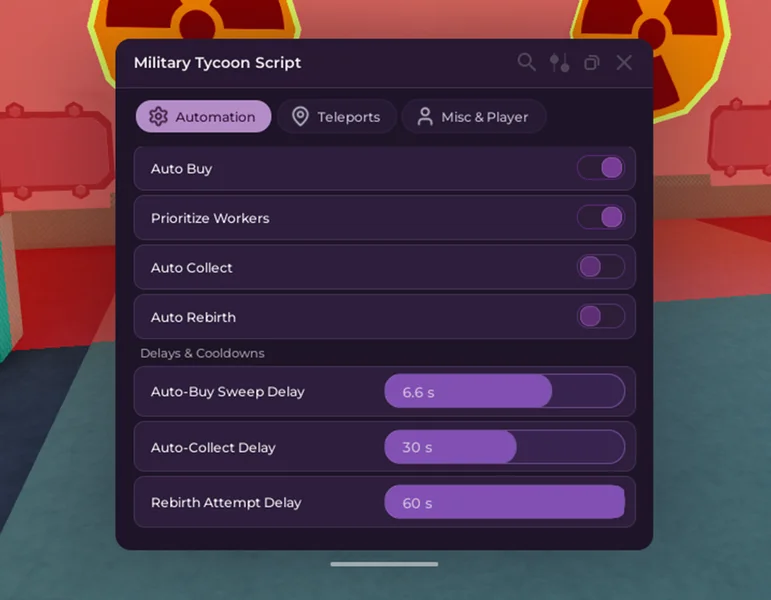 Military Tycoon: Auto Buy, Auto Collect, Auto Rebirth