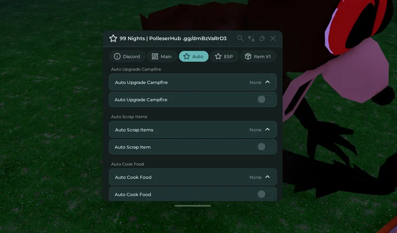 99 Nights in the Forest: Auto Upgrade Campfire, Auto Scrap Items