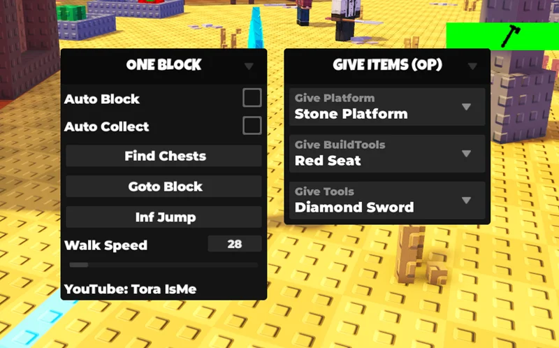 ONE BLOCK: Auto block, Auto Collect, Walk Speed