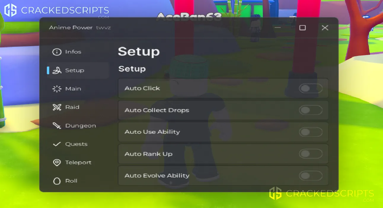 Anime Power: Auto Click, Auto Collect Drops, Auto Use Abilitty !