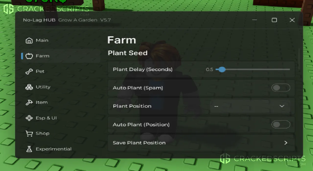 Grow a Garden: Plant Delay, Auto Plant, Plant Position!